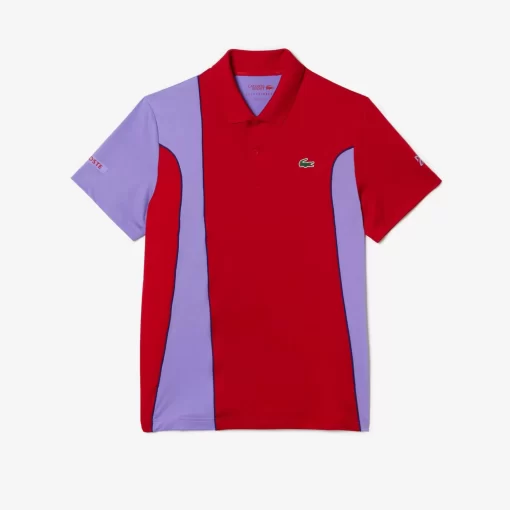 Lacoste Tennis>Colour-Block-Poloshirt Sport X Novak Djokovic Rot / Lila Y01