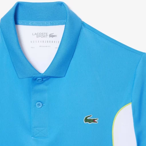 Lacoste Tennis>Colour-Block-Poloshirt Sport X Novak Djokovic Blau / Weis 26F