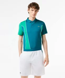 Lacoste Tennis>Colour-Block-Shorts Sport X Novak Djokovic Weis / Grun Xgb