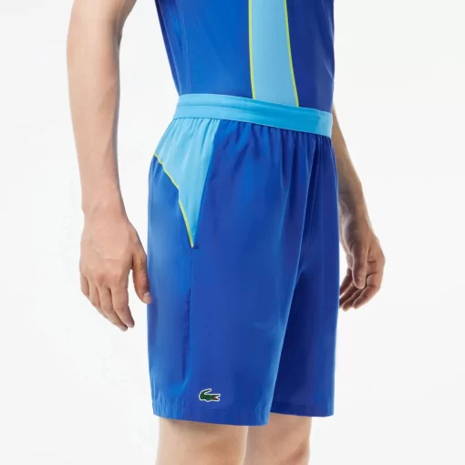 Lacoste Tennis>Colour-Block-Shorts Sport X Novak Djokovic Blau / Gelb Gsk