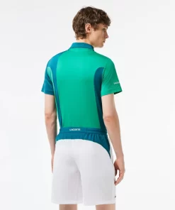 Lacoste Tennis>Colour-Block-Shorts Sport X Novak Djokovic Weis / Grun Xgb