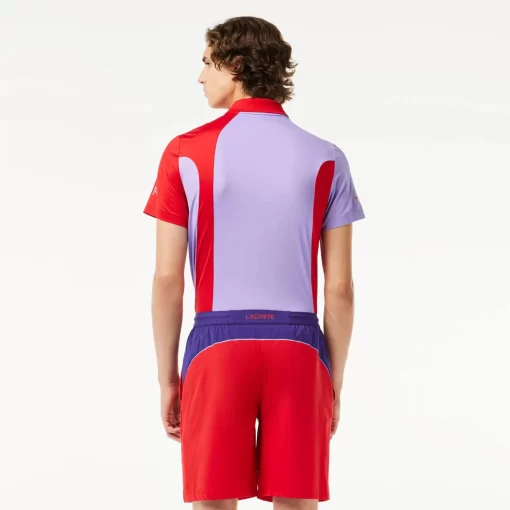 Lacoste Tennis>Colour-Block-Shorts Sport X Novak Djokovic Rot / Lila Xsj