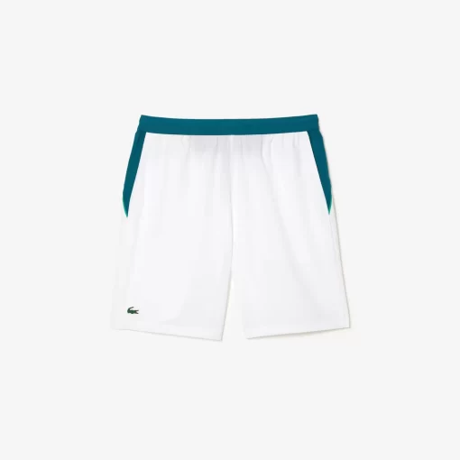 Lacoste Tennis>Colour-Block-Shorts Sport X Novak Djokovic Weis / Grun Xgb