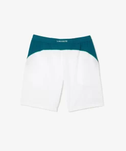 Lacoste Tennis>Colour-Block-Shorts Sport X Novak Djokovic Weis / Grun Xgb