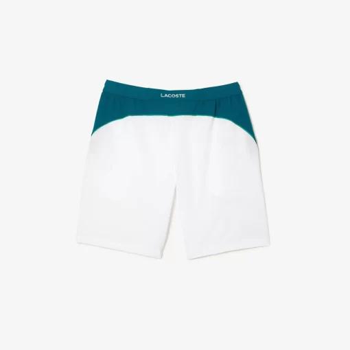 Lacoste Tennis>Colour-Block-Shorts Sport X Novak Djokovic Weis / Grun Xgb