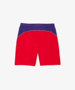 Lacoste Tennis>Colour-Block-Shorts Sport X Novak Djokovic Rot / Lila Xsj