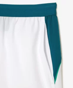 Lacoste Tennis>Colour-Block-Shorts Sport X Novak Djokovic Weis / Grun Xgb