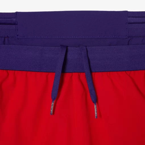 Lacoste Tennis>Colour-Block-Shorts Sport X Novak Djokovic Rot / Lila Xsj