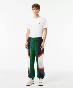 Lacoste Hosen & Shorts>Colourblock-Trainings-Hosen Aus Material-Mix Grun / Weis Qiu