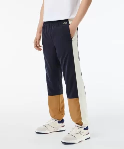 Lacoste Hosen & Shorts>Colourblock-Trainings-Hosen Wasserfest Navy Blau / Braun / Weis Rhi