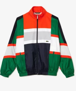 Lacoste Jacken & Mäntel>Colourblock-Trainings-Jacke Aus Material-Mix Grun / Weis Qiu