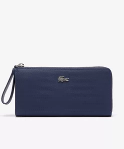 Lacoste Geldbörsen & Kleinlederwaren>Daily Lifestyle Brieftasche Aus Beschichtetem Canvas Peacoat 021