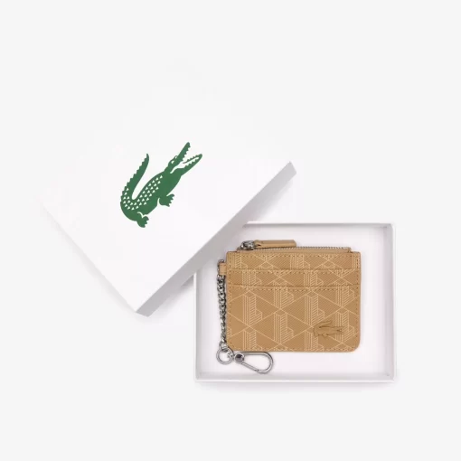 Lacoste Geldbörsen & Kleinlederwaren>Daily Lifestyle Kartenetui Mit Monogramm Viennois Beige L01