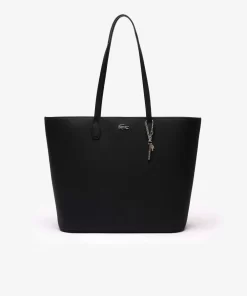 Lacoste Taschen>Daily Lifestyle Tote Bag Aus Beschichtetem Canvas Black 000