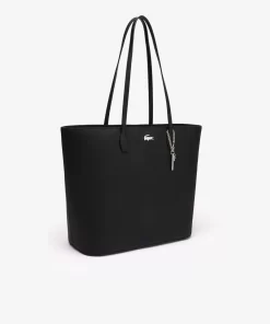 Lacoste Taschen>Daily Lifestyle Tote Bag Aus Beschichtetem Canvas Black 000