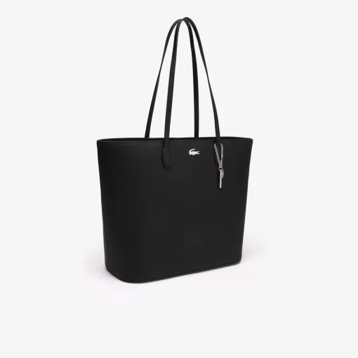 Lacoste Taschen>Daily Lifestyle Tote Bag Aus Beschichtetem Canvas Black 000