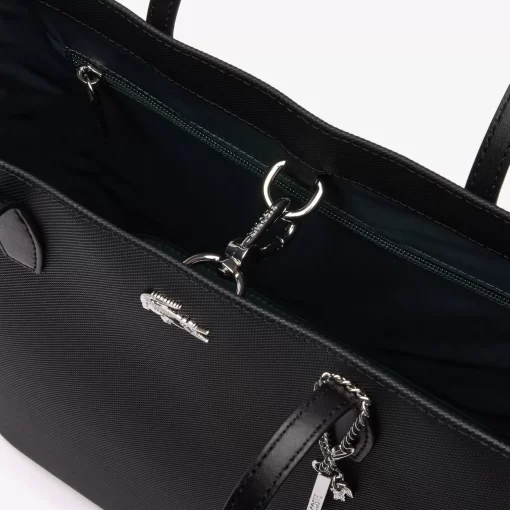 Lacoste Taschen>Daily Lifestyle Tote Bag Aus Beschichtetem Canvas Black 000