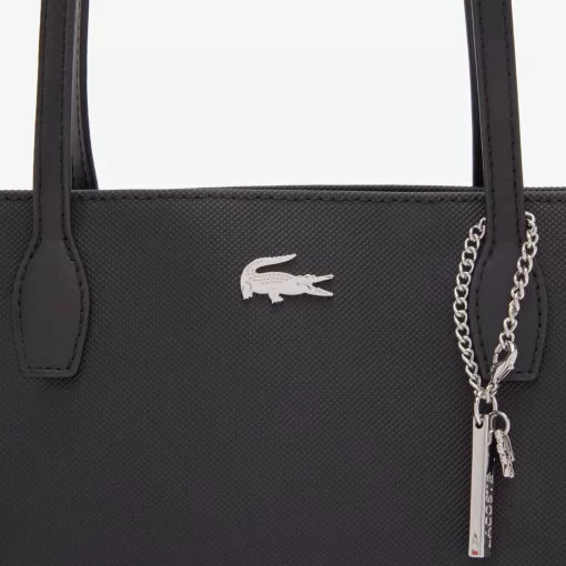 Lacoste Taschen>Daily Lifestyle Tote Bag Aus Beschichtetem Canvas Black 000