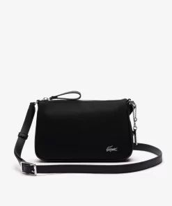 Lacoste Crossbody Taschen>Daily Lifestyle Umhangetasche Aus Beschichtetem Canvas Black 000