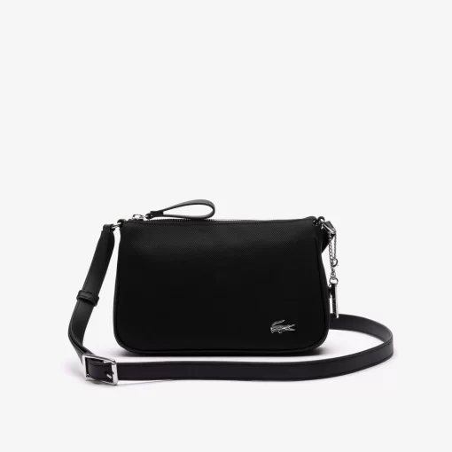 Lacoste Crossbody Taschen>Daily Lifestyle Umhangetasche Aus Beschichtetem Canvas Black 000