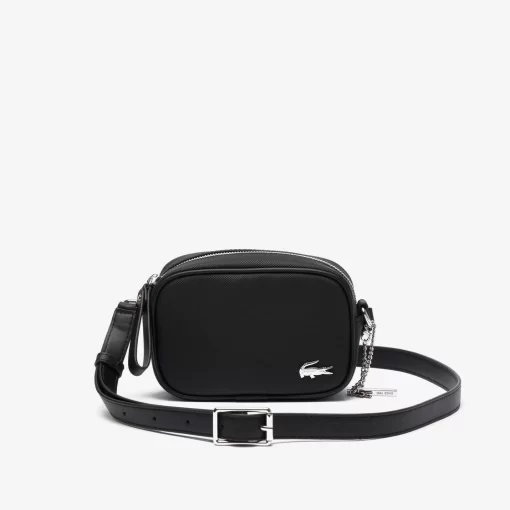 Lacoste Crossbody Taschen>Daily Lifestyle Umhangetasche Aus Beschichtetem Canvas Black 000