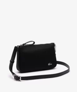 Lacoste Crossbody Taschen>Daily Lifestyle Umhangetasche Aus Beschichtetem Canvas Black 000