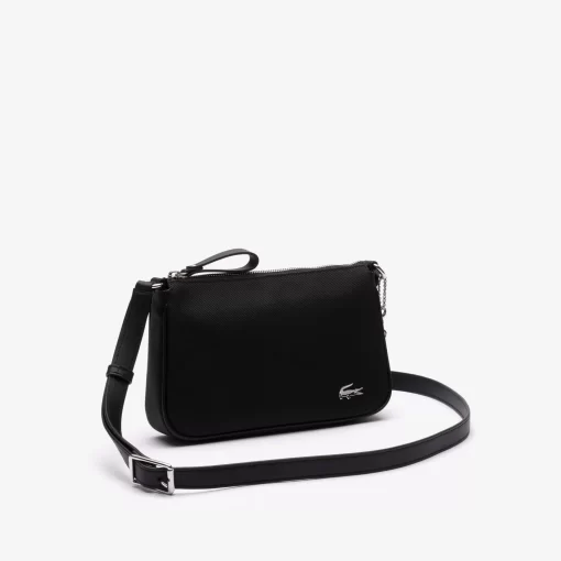 Lacoste Crossbody Taschen>Daily Lifestyle Umhangetasche Aus Beschichtetem Canvas Black 000