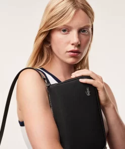 Lacoste Crossbody Taschen>Daily Lifestyle Umhangetasche Aus Beschichtetem Canvas Black 000