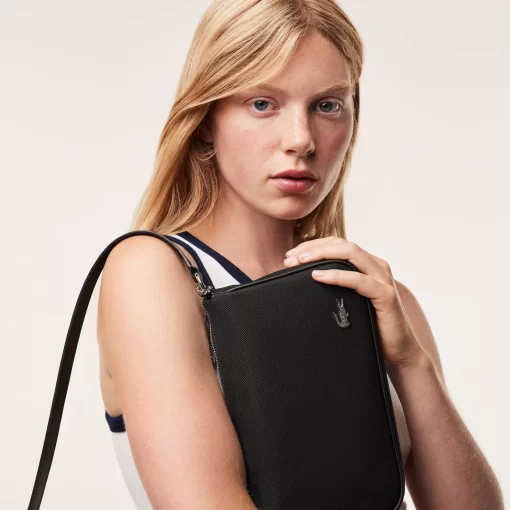 Lacoste Crossbody Taschen>Daily Lifestyle Umhangetasche Aus Beschichtetem Canvas Black 000