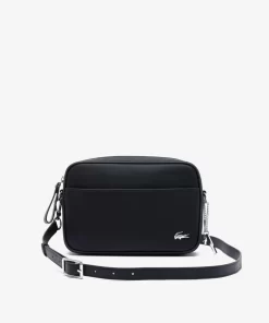 Lacoste Crossbody Taschen>Daily Lifestyle Umhangetasche Mittelgros Aus Beschichtetem Canvas Black 000