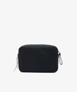 Lacoste Crossbody Taschen>Daily Lifestyle Umhangetasche Mittelgros Aus Beschichtetem Canvas Black 000