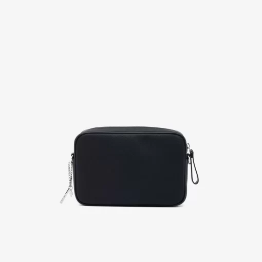 Lacoste Crossbody Taschen>Daily Lifestyle Umhangetasche Mittelgros Aus Beschichtetem Canvas Black 000