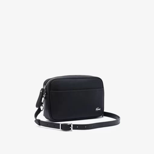 Lacoste Crossbody Taschen>Daily Lifestyle Umhangetasche Mittelgros Aus Beschichtetem Canvas Black 000