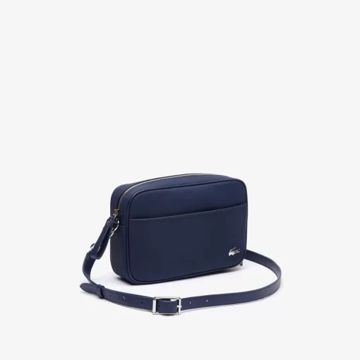 Lacoste Crossbody Taschen>Daily Lifestyle Umhangetasche Mittelgros Aus Beschichtetem Canvas Peacoat 021