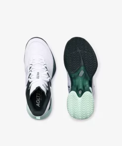 Lacoste Tennis>Damen Ag-Lt23 Tennis Schuhe Ultra Fur Sandplatz White/Dark Green 1R5