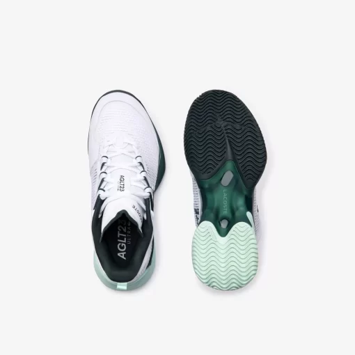 Lacoste Tennis>Damen Ag-Lt23 Tennis Schuhe Ultra Fur Sandplatz White/Dark Green 1R5