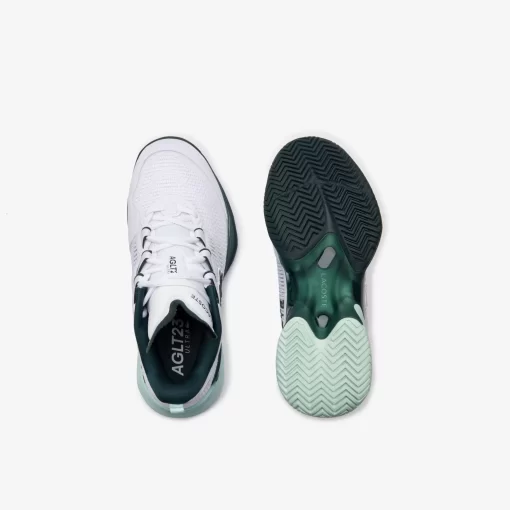 Lacoste Tennis>Damen Ag-Lt23 Ultra Sneakers Aus Textil White/Dark Green 1R5