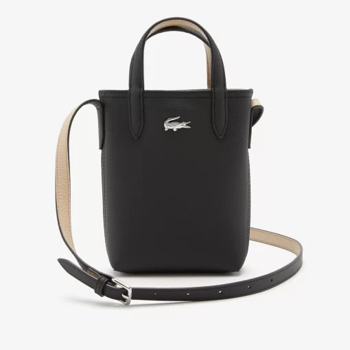 Lacoste Crossbody Taschen>Damen Anna Umhangetasche Aus Petit Pique, Wendbar Noir Krema A91