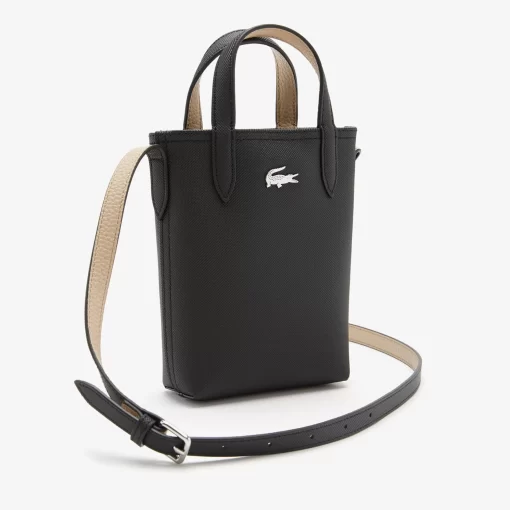 Lacoste Crossbody Taschen>Damen Anna Umhangetasche Aus Petit Pique, Wendbar Noir Krema A91