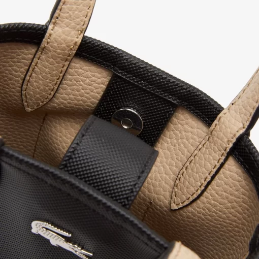 Lacoste Crossbody Taschen>Damen Anna Umhangetasche Aus Petit Pique, Wendbar Noir Krema A91