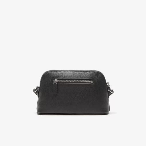 Lacoste Crossbody Taschen>Damen Dome-Umhangetasche Aus Genarbtem Leder Black 000