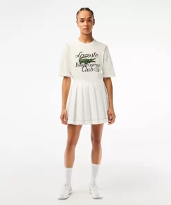 Lacoste Tennis>Damen Faltenrock Sport French Open Edition Weis 70V