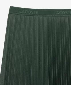 Lacoste Kleider & Röcke>Damen Faltenrock Mit Elastischem Bund Dunkelgrun Smi