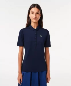 Lacoste Golf>Damen Golf-Poloshirt Aus Atmungsaktivem Stretch Sport Navy Blau / Weis 525