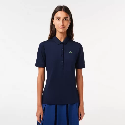 Lacoste Golf>Damen Golf-Poloshirt Aus Atmungsaktivem Stretch Sport Navy Blau / Weis 525