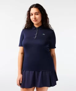 Lacoste Golf>Damen Golf-Poloshirt Aus Atmungsaktivem Stretch Sport Navy Blau / Weis 525