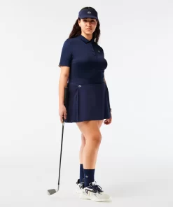 Lacoste Golf>Damen Golf-Poloshirt Aus Atmungsaktivem Stretch Sport Navy Blau / Weis 525