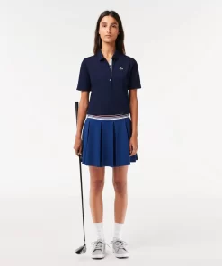 Lacoste Golf>Damen Golf-Poloshirt Aus Atmungsaktivem Stretch Sport Navy Blau / Weis 525