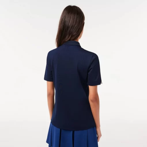 Lacoste Golf>Damen Golf-Poloshirt Aus Atmungsaktivem Stretch Sport Navy Blau / Weis 525