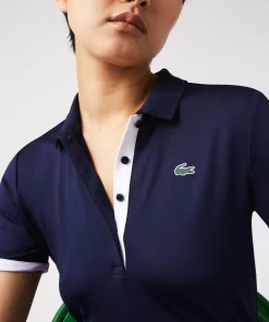 Lacoste Golf>Damen Golf-Poloshirt Aus Atmungsaktivem Stretch Sport Navy Blau / Weis 525